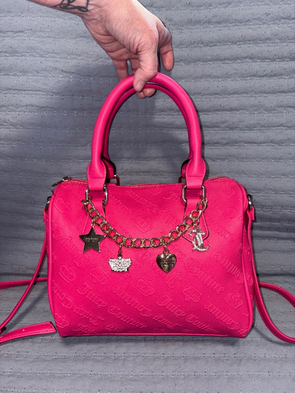 JUICY COUTURE HOT PINK SATCHEL PURSE